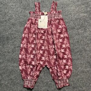 KATE QUINN Winnie Bubble Knicker Jumpsuit Roo Floral Fern Bamboo 18-24 Months
